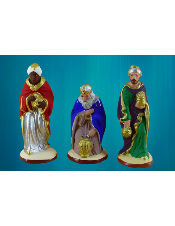Les trois Rois Mages, véritables santons Gateau