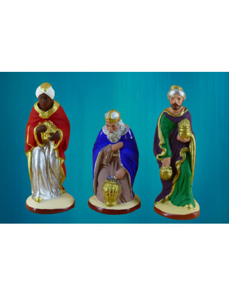 Les trois Rois Mages, véritables santons Gateau