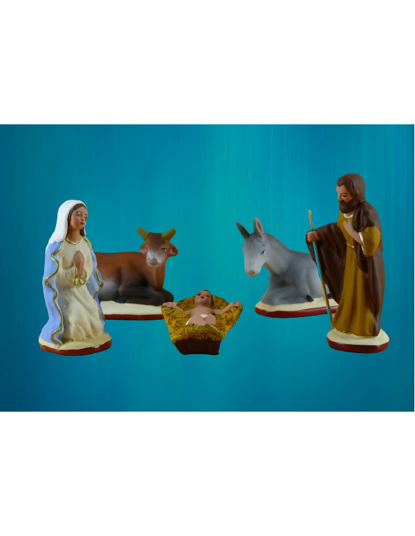 Nativité - 5 santons de Provence Gateau (Saint...