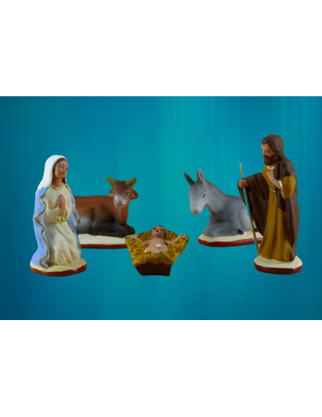 Nativité - 5 santons de Provence Gateau (Saint Joseph debout)