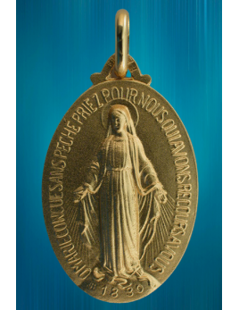 Médaille miraculeuse plaqué or. De 11 à 21 mm