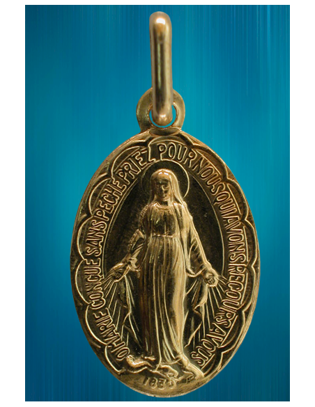 Médaille miraculeuse dorée et festonnée