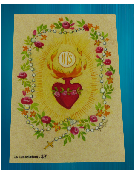 Image du Sacré-Cœur, réalisée par les sœurs de la Consolation.