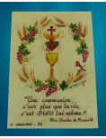 Image pour une première communion, réalisée par les sœurs de la Consolation.