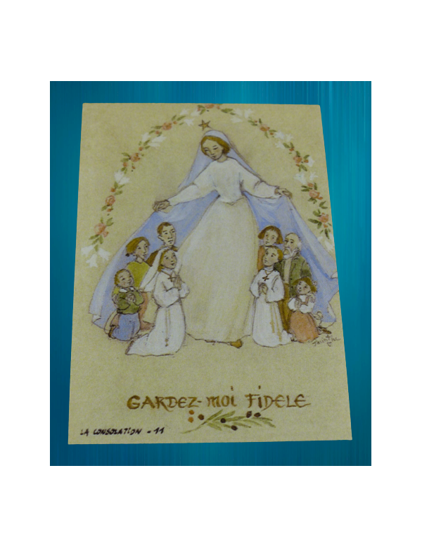 Image pour une profession de Foi de la Vierge Marie, réalisée par les sœurs de la Consolation.