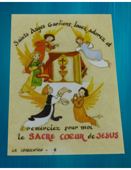 Image de première communion, réalisée par les sœurs de la Consolation.