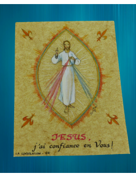 Image de Jésus miséricordieux, réalisée par les sœurs de la Consolation.
