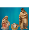 Nativity scene - compose your own with carved and hand painted wood Santons (figurines) 4,7 in (12 cm)