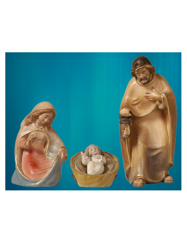 Nativity scene - compose your own with carved and hand painted wood Santons (figurines) 3,1 in (8 cm)