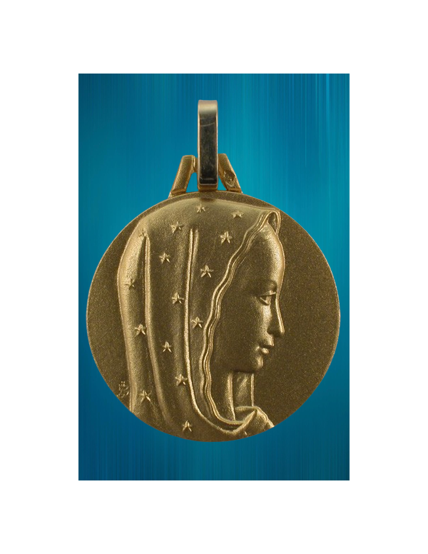 Médaille de la Vierge au voile étoilé en or 9 carats