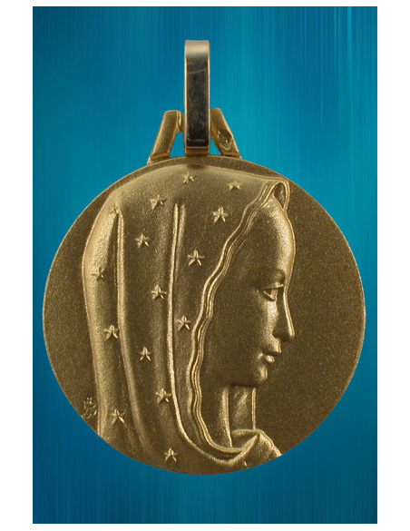 Médaille de la Vierge au voile étoilé en or 9 carats