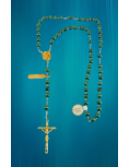 Stellar rosary in malachite