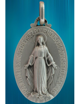 Médaille miraculeuse en stellargent de 23 mm