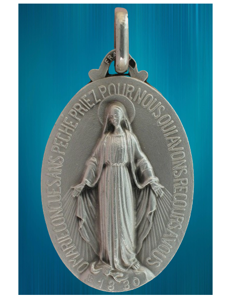 Médaille miraculeuse en stellargent de 23 mm