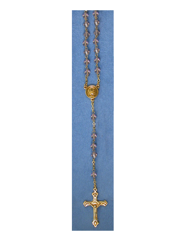 Stellor rosary iridescent crystal sapphire blue