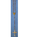 Stellor rosary iridescent crystal sapphire blue