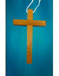 Croix en bois avec cordon