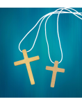 Croix de communion en bois clair ou foncé