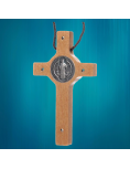 Pendentif croix en bois de saint Benoît