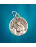 Médaille de sainte Rita en métal argenté