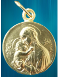 Médaille Vierge de Botticelli en plaqué or