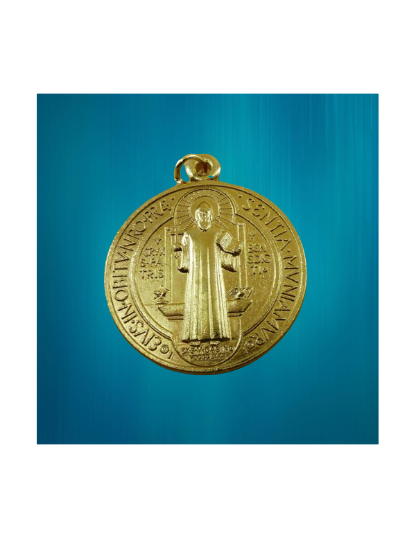 Médaille dorée de saint Benoît