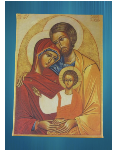 Tableau "Icône de la Sainte Famille" imprimé sur canvas.