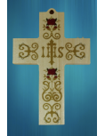 Croix en bois "IHS"