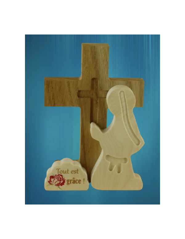 Tableau sainte Thérèse en bois