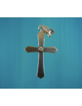 Pendentif croix argentée