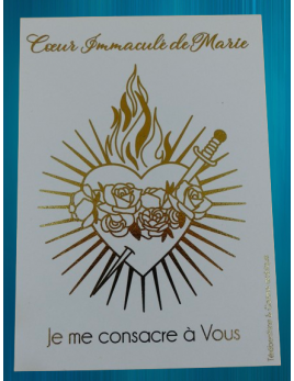 Image du Coeur Immaculé de Marie, réalisée par l'atelier Térébenthine et Gomme arabique.