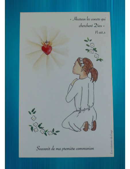 Image, pour une première communion, réalisée par Les Créations du Loup.